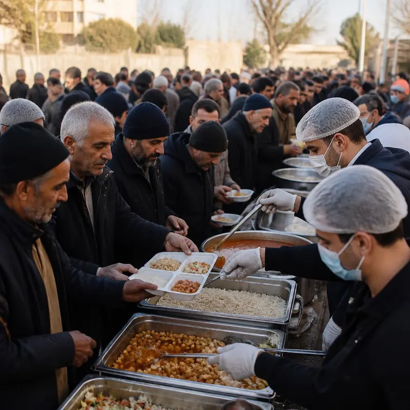 Yemek ikramı — Buharalı Şakir Efendi Aşevi, Ordu